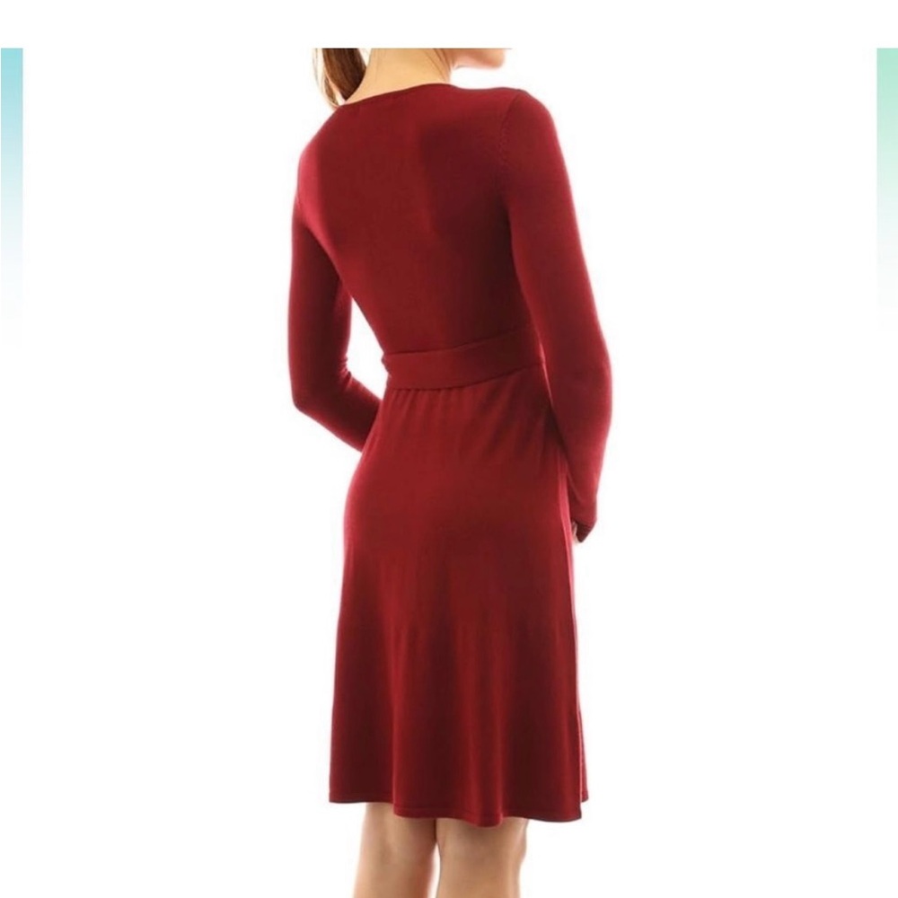 Bailey 44 dark red wrap dress size s - Picture 2 of 6